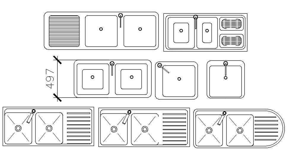 double-bowl-sink-cad-blocks-in-autocad-dwg-file-cadbull