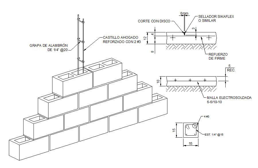 Download Brick Masonry Wall CAD Drawing Cadbull