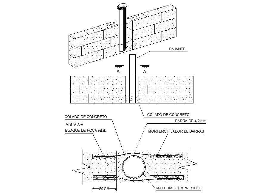 Download Brick Wall AutoCAD Construction Drawing - Cadbull