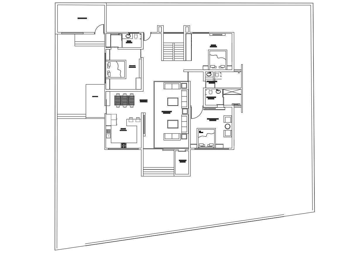 Download Bungalow House Design With Furniture Layout AutoCAD File - Cadbull