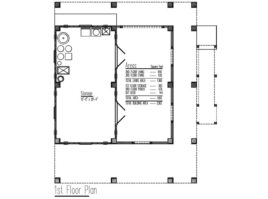 Download First Floor Plan AutoCAD File Free - Cadbull