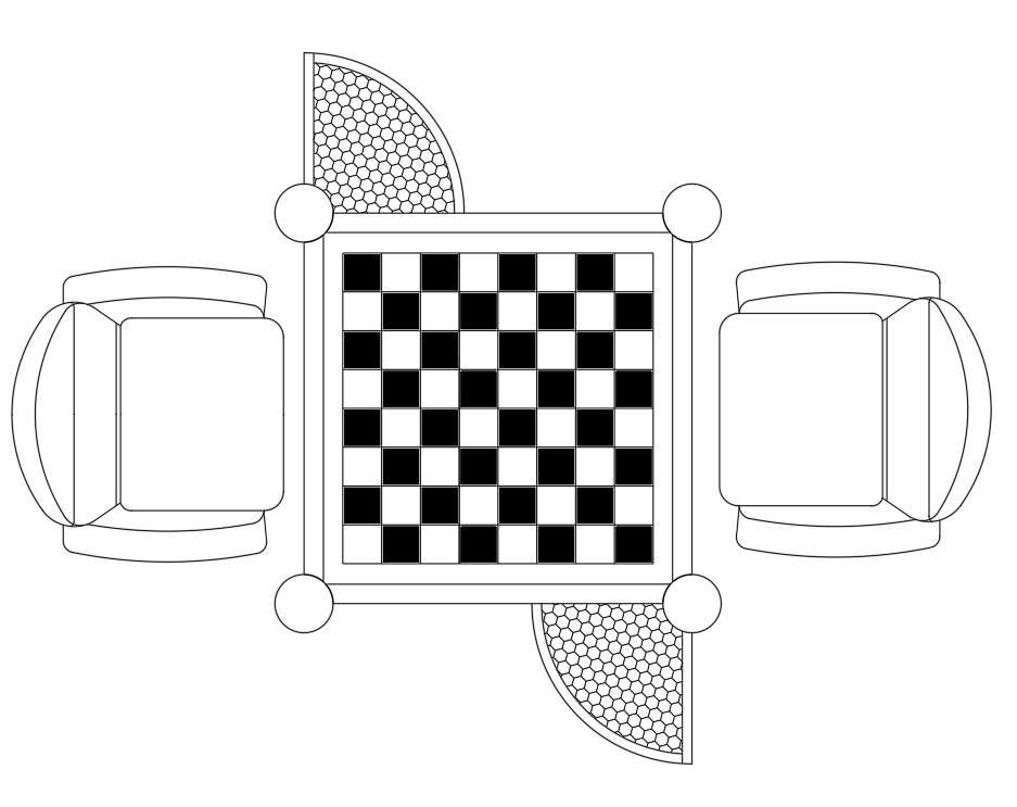 Tabuleiro de xadrez em AutoCAD, Baixar CAD (1.29 MB)
