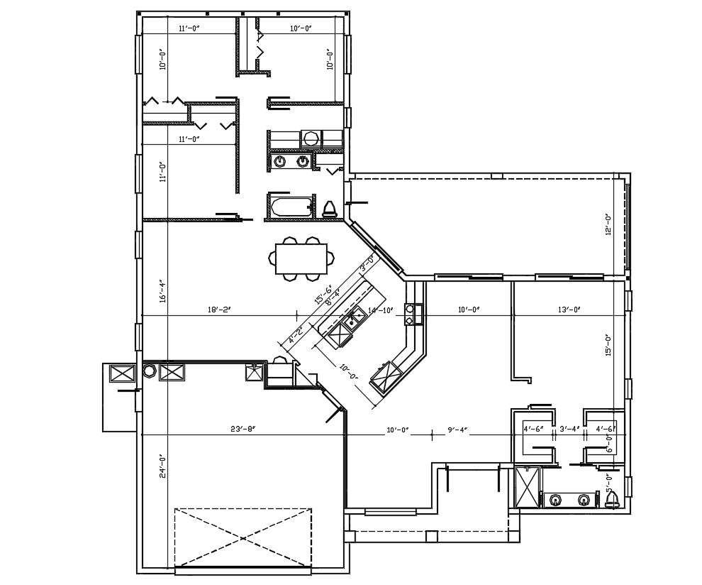 autocad house plans free download