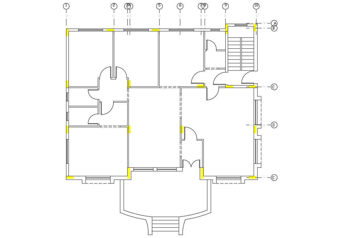 download-free-house-plan-with-column-layout-cad-drawing-cadbull