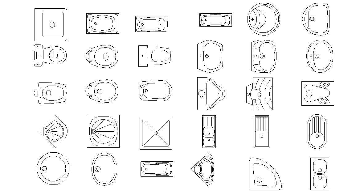 Sanitary Ware Cad Blocks