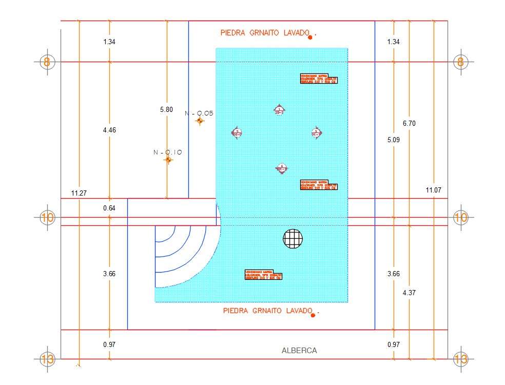 Download Free Swimming Pool Floor Plan Drawing AutoCAD