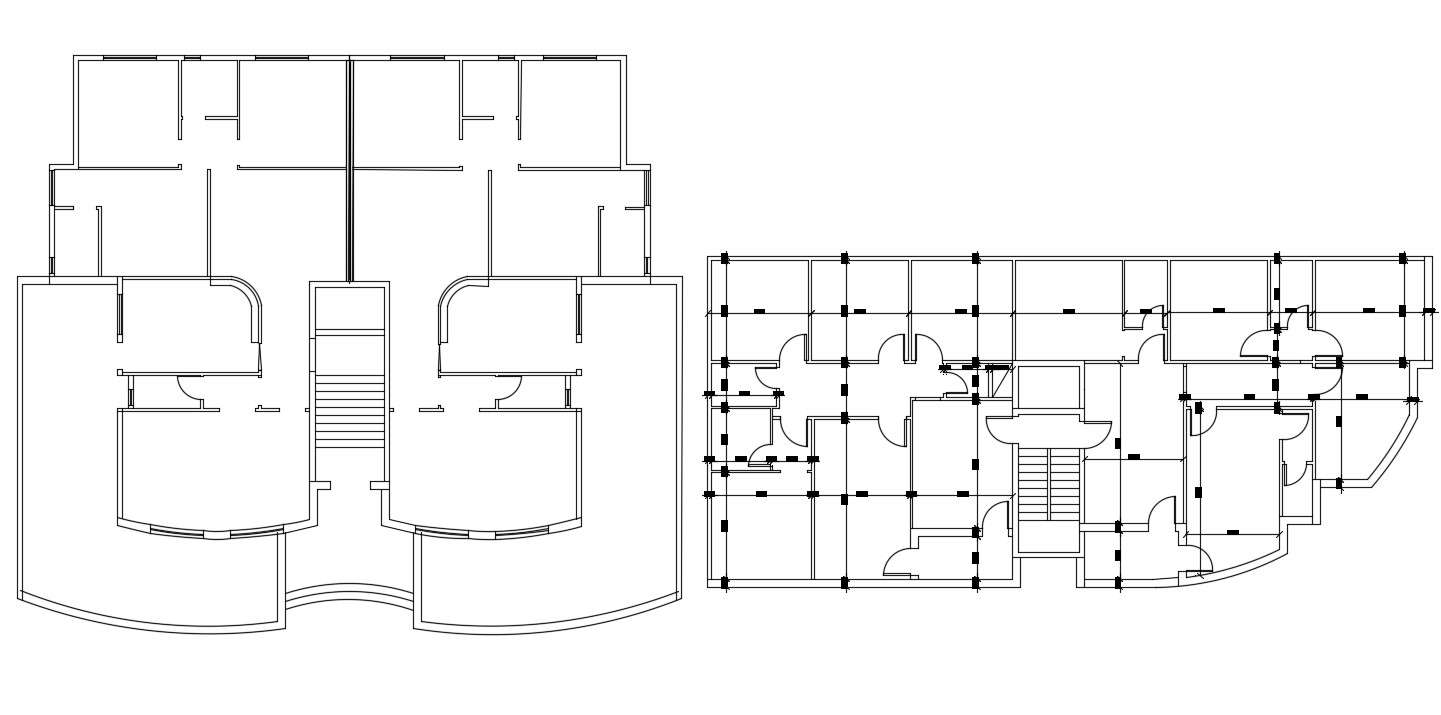 download-free-two-different-house-plan-design-cadbull