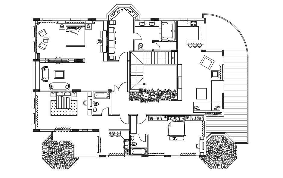 Villa Layout Plan And Elevation Design Cadbull - vrogue.co