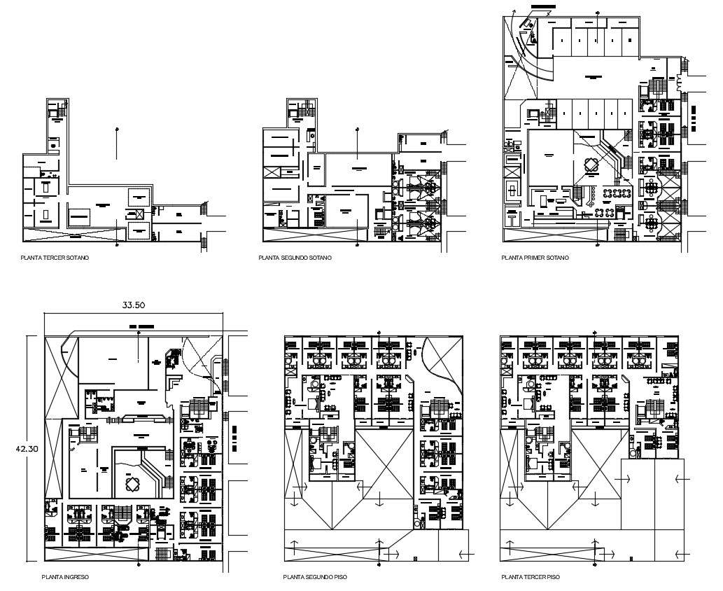 Download Hotel Plan Design CAD File - Cadbull