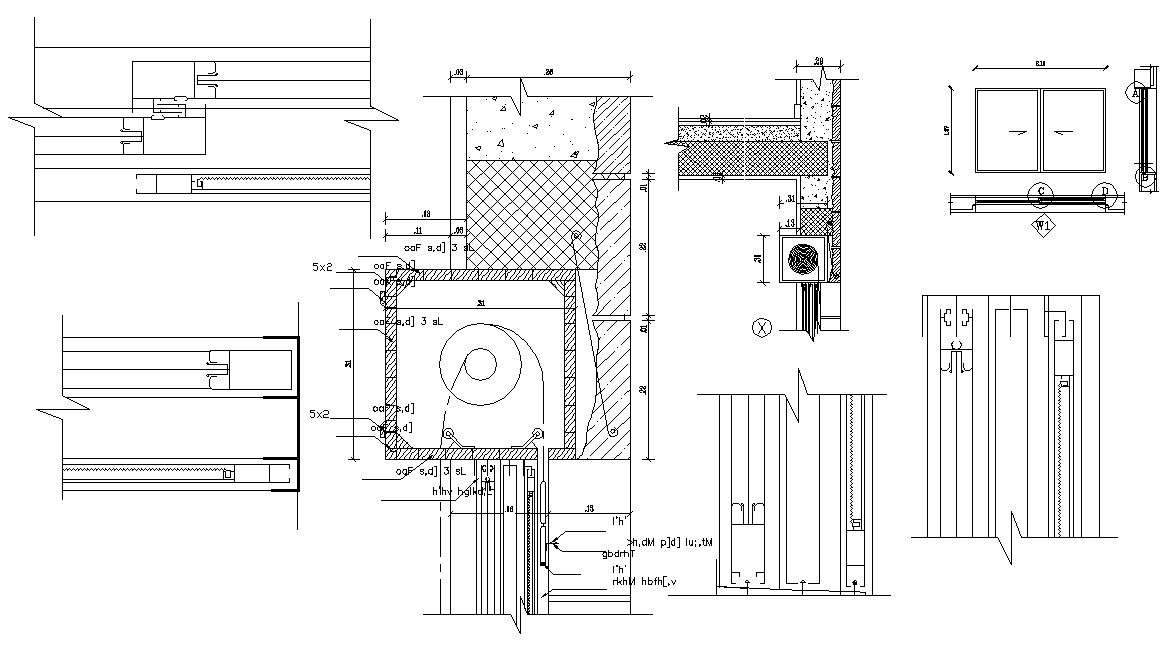 Download Shop Shutter And Window Elevation DWG Drawing - Cadbull