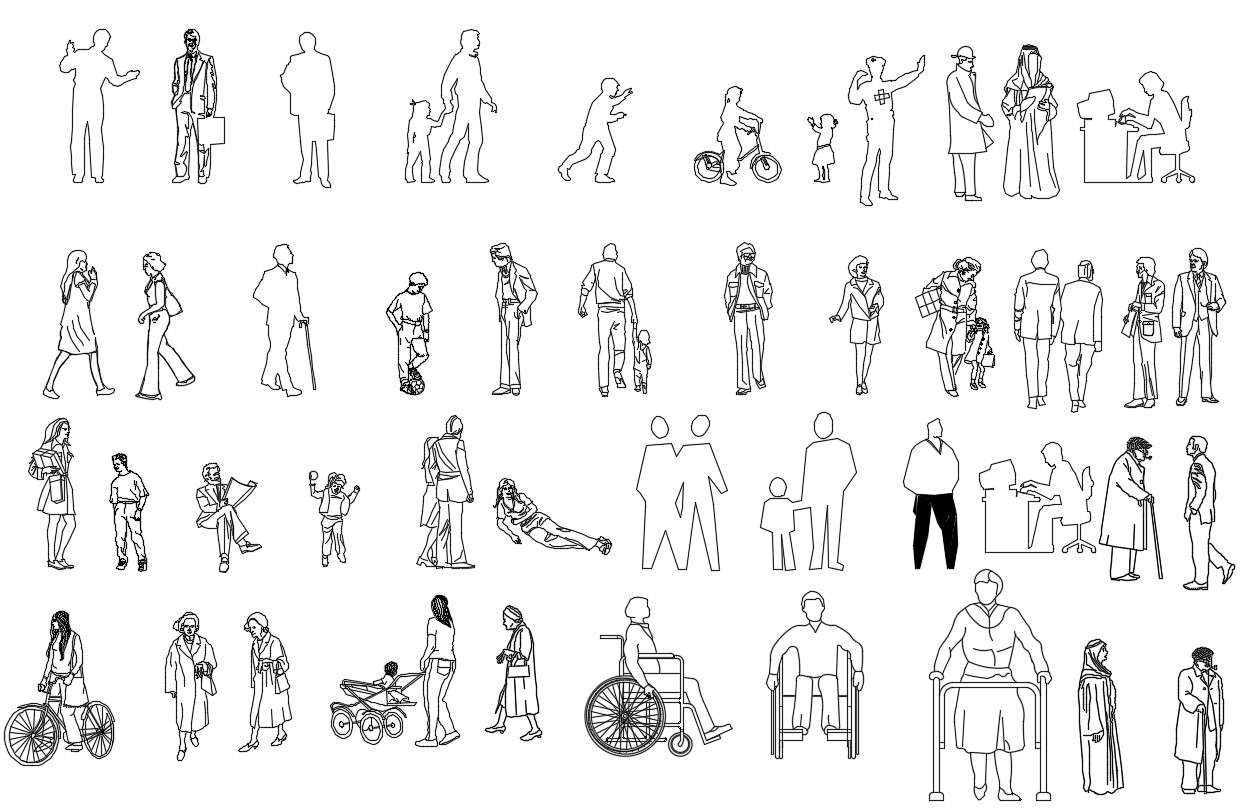 Free Cad Blocks - Disabled People Cad Blocks For Download 122