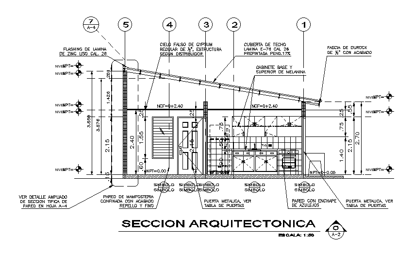 Download House Section CAD Drawing DWG File - Cadbull