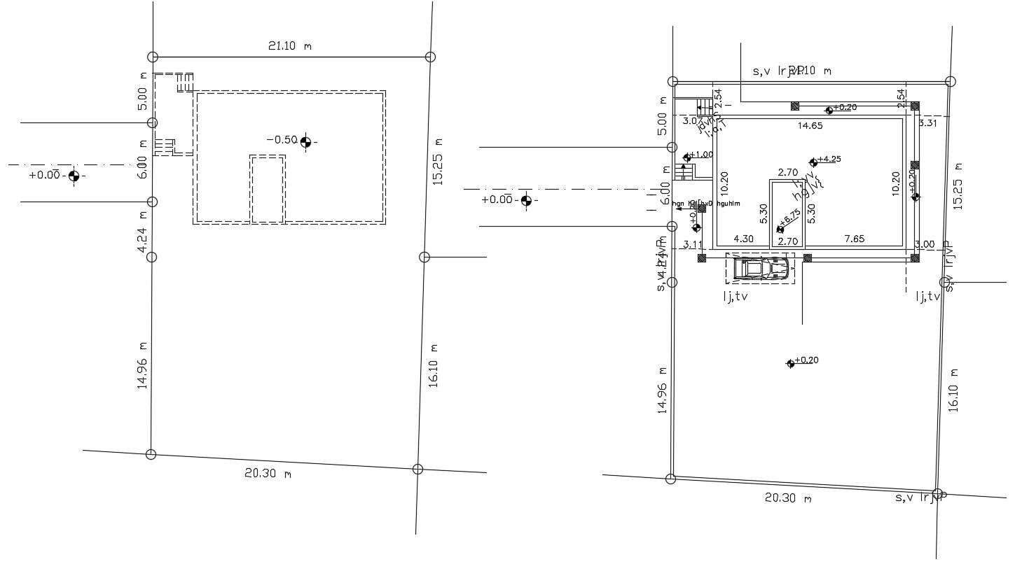 Drawing Of Plot And Building Demarcation Survey - Cadbull