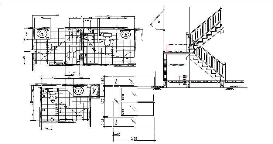 Drawing Of Bathroom Design In Dwg File - Cadbull