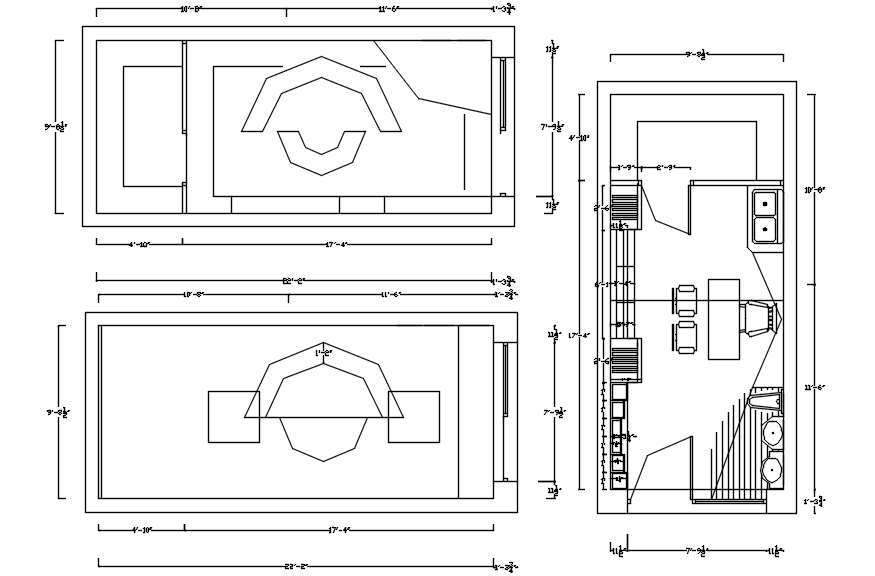 Small Cabin Plans CAD Drawings - Cadbull