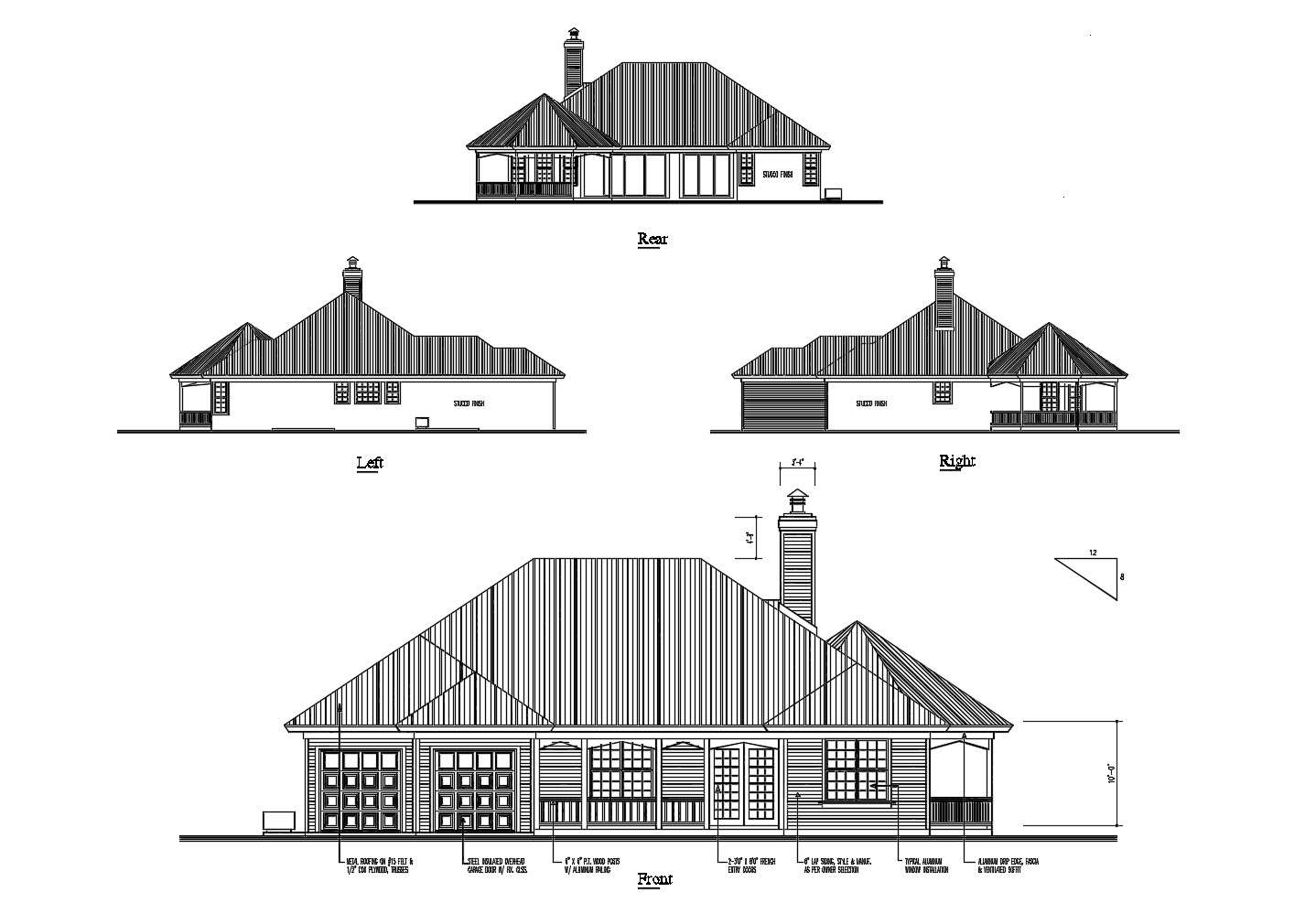 Bungalow Style House Plan - 3 Beds 3 Baths 2250 Sq/Ft Plan #117-807 -  Eplans.com