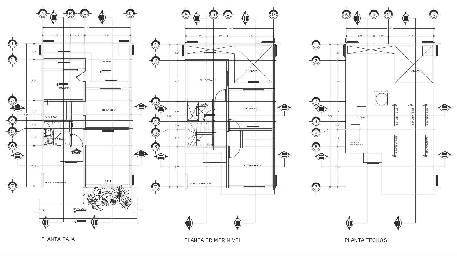 Drawing of house plan 6.00mtr x 9.75mtr with detail dimension in ...