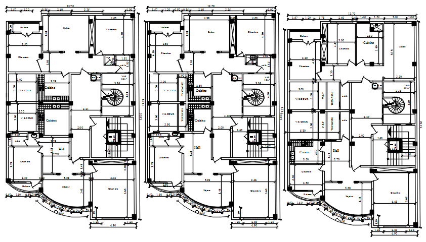 Small Duplex House Plan In DWG File - Cadbull