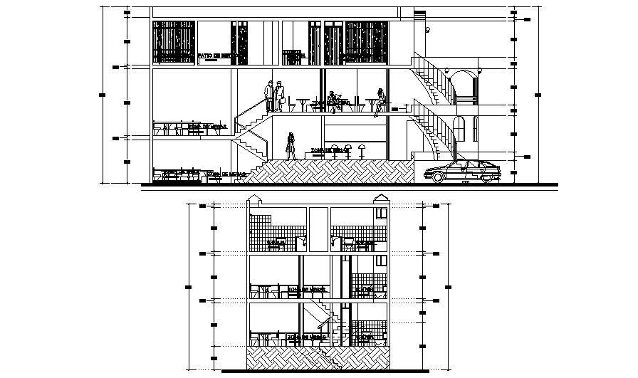 Download Free Restaurant Drawing In Dwg File - Cadbull