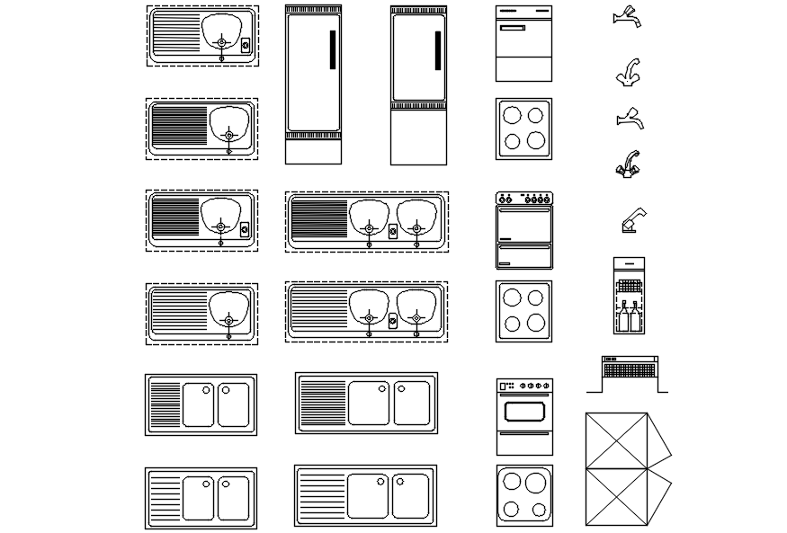 Washbasin Design In DWG File - Cadbull