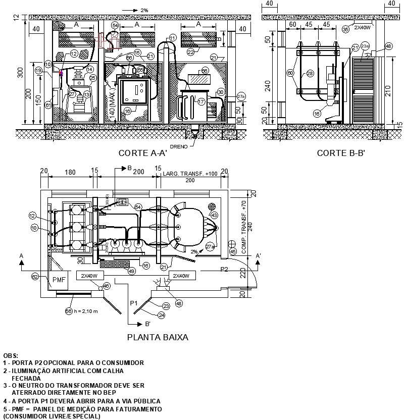 Drawing of electric power supply system in AutoCAD 2D - Cadbull