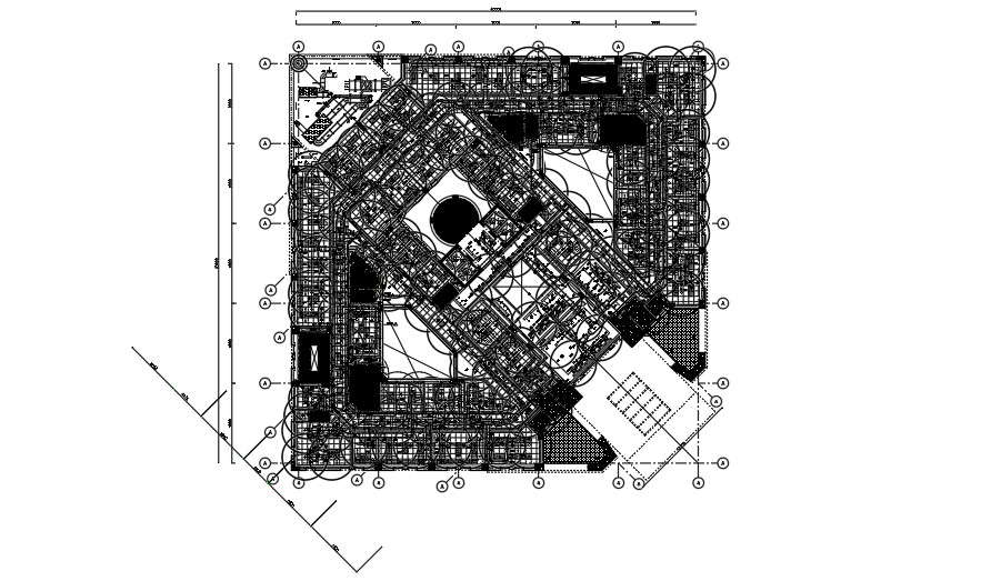 Ducting system Plan for office building. - Cadbull