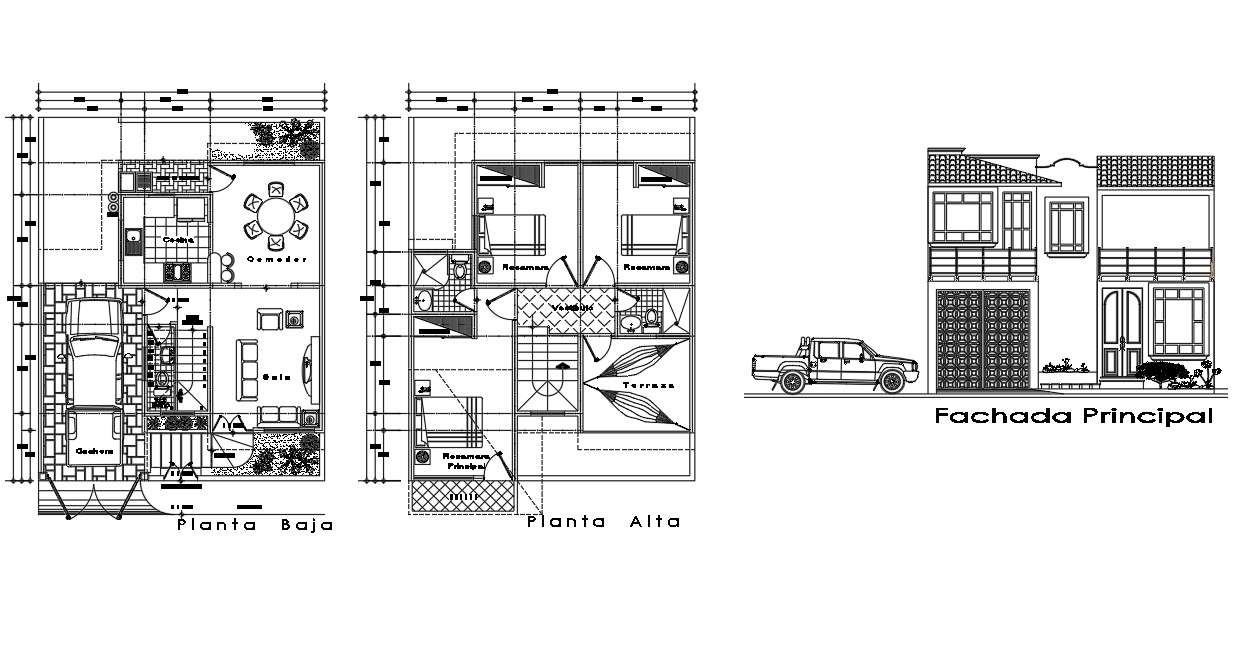 Duplex House Design In AutoCAD File - Cadbull