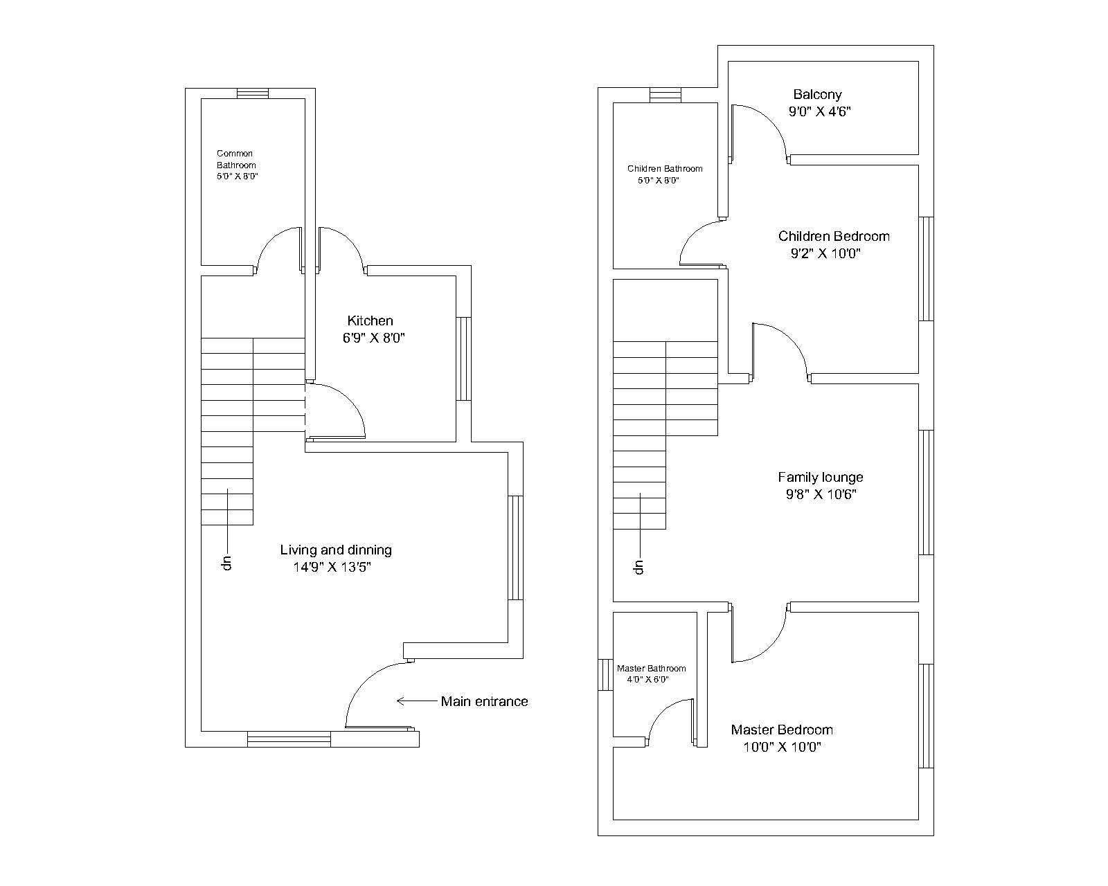 duplex-house-plan-cadbull