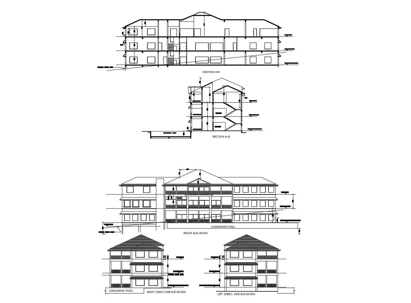 Clubhouse Design In AutoCAD File Cadbull