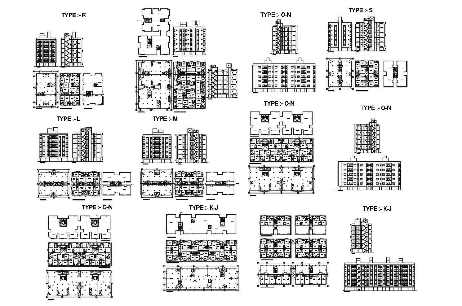 dwg-file-of-site-layout-plan-of-residential-apartment-cadbull