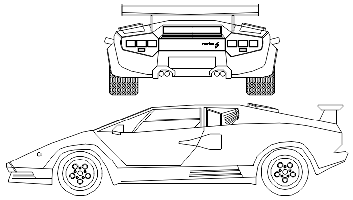 Dwg File Of Car Block - Cadbull