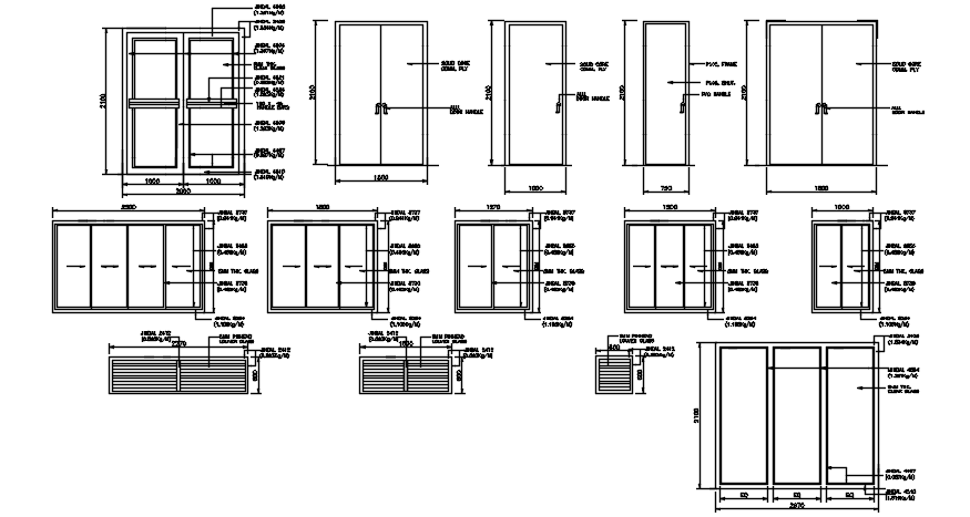 Door And Window Design In DWG File - Cadbull