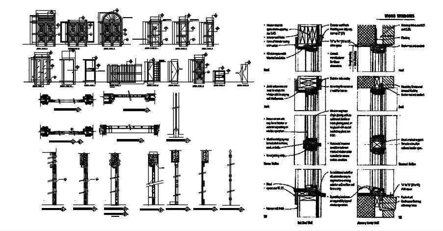 Doors And Windows Cad Blocks In DWG File - Cadbull