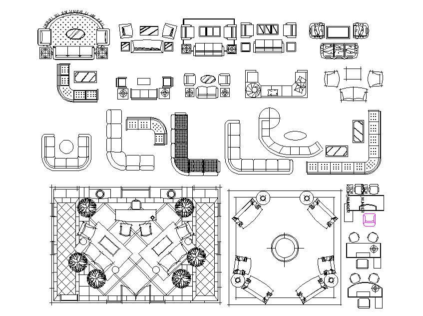 Dwg File Of Living Room Block Cadbull   Dwg File Of Living Room Block  Thu Apr 2019 10 26 47 