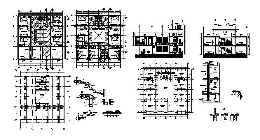 Dwg file of residential house with elevations - Cadbull