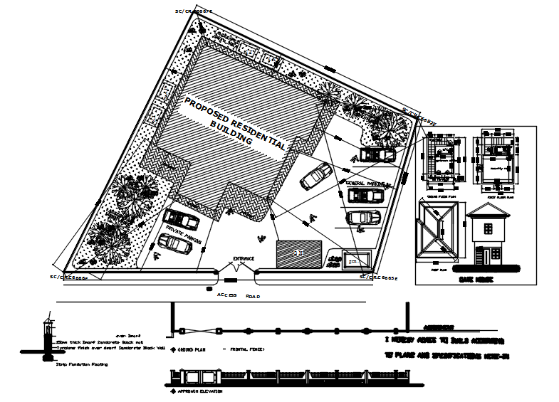 Dwg file of site layout - Cadbull