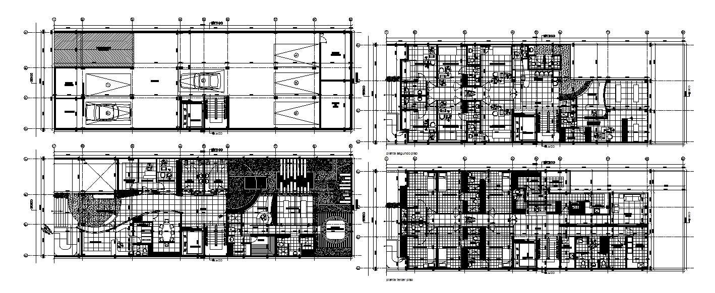 Dwg file of the residential apartment - Cadbull