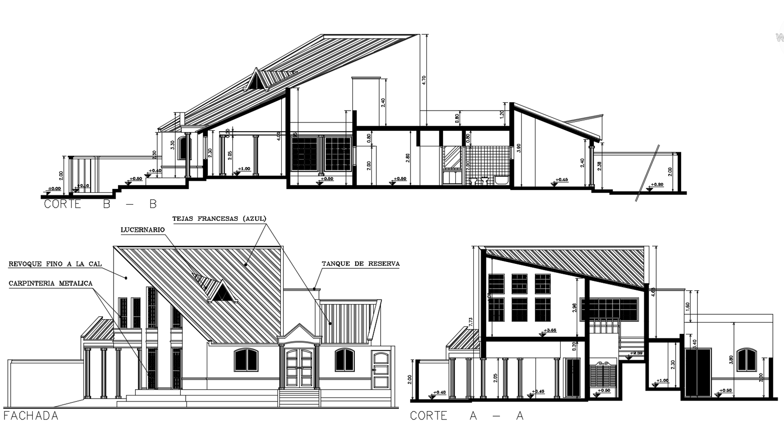 Dwg file residential house elevations Cadbull