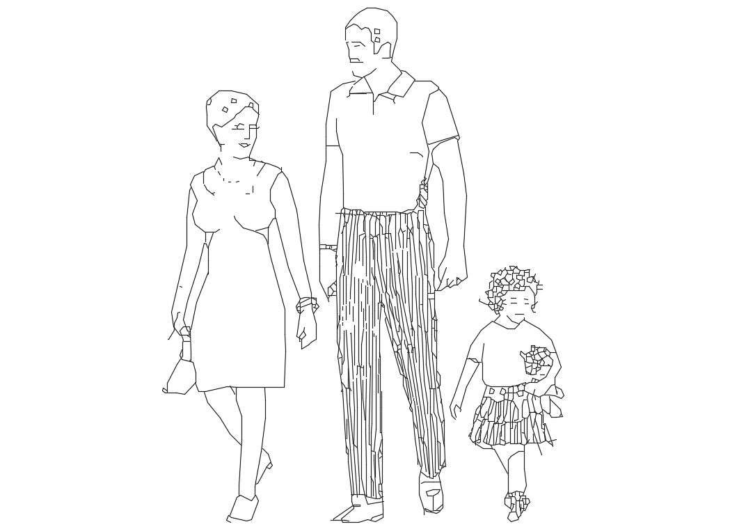 Dynamic family people blocks cad drawing details dwg file - Cadbull