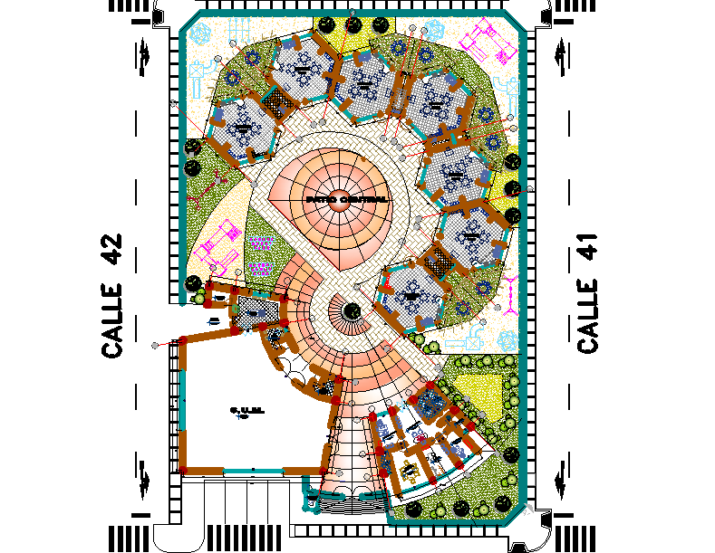 Early education center plan dwg file - Cadbull