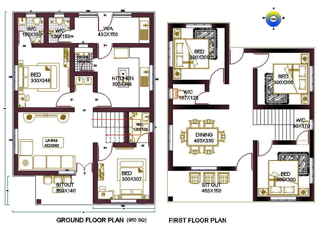 east-facing-direction-house-plan-with-interior-furniture-drawing-1000-sqft-cadbull