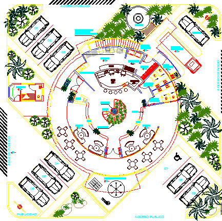 Ecological Restaurant Fast Food Section and Structure Details dwg file ...