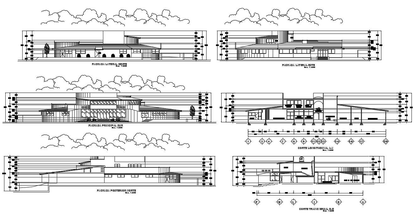 Educational Architecture Building CAD Drawing - Cadbull