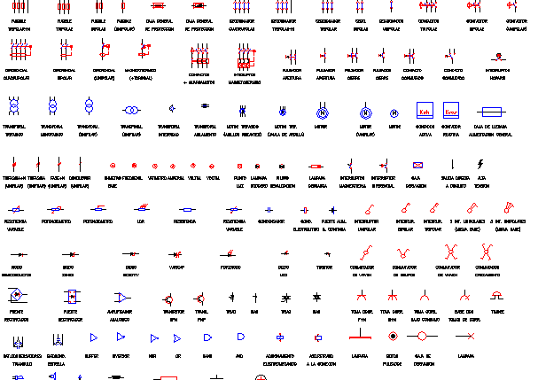 cad arhitectural electrical symbols