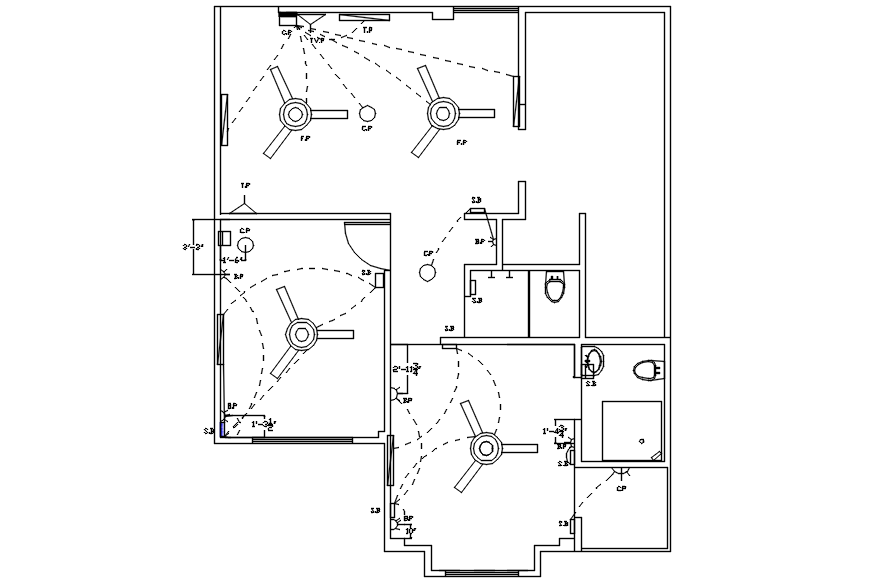 Electrical Wiring Autocad Drawing