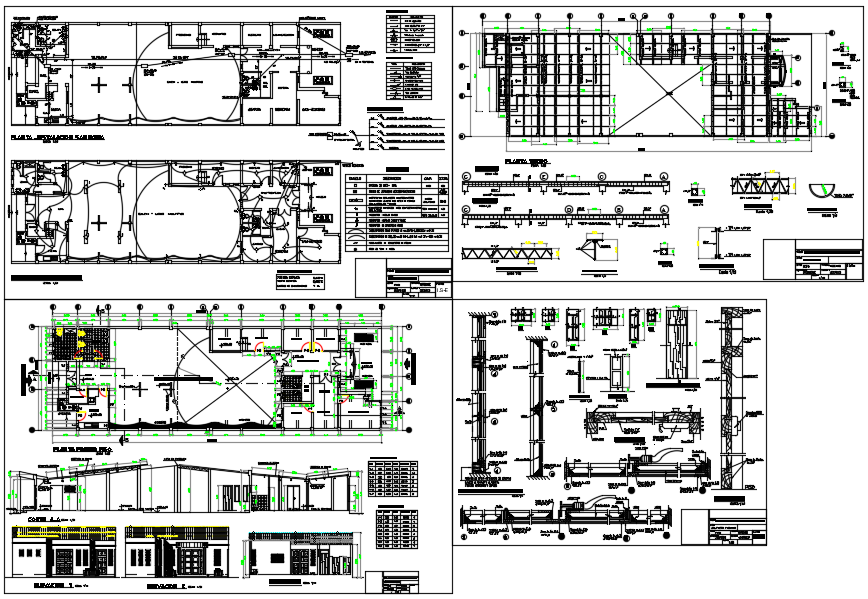 Electric plan and elevation detail working plan detail dwg file - Cadbull