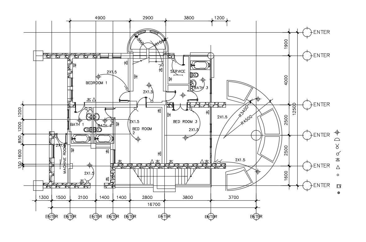 Electrical House Plan Design - Cadbull