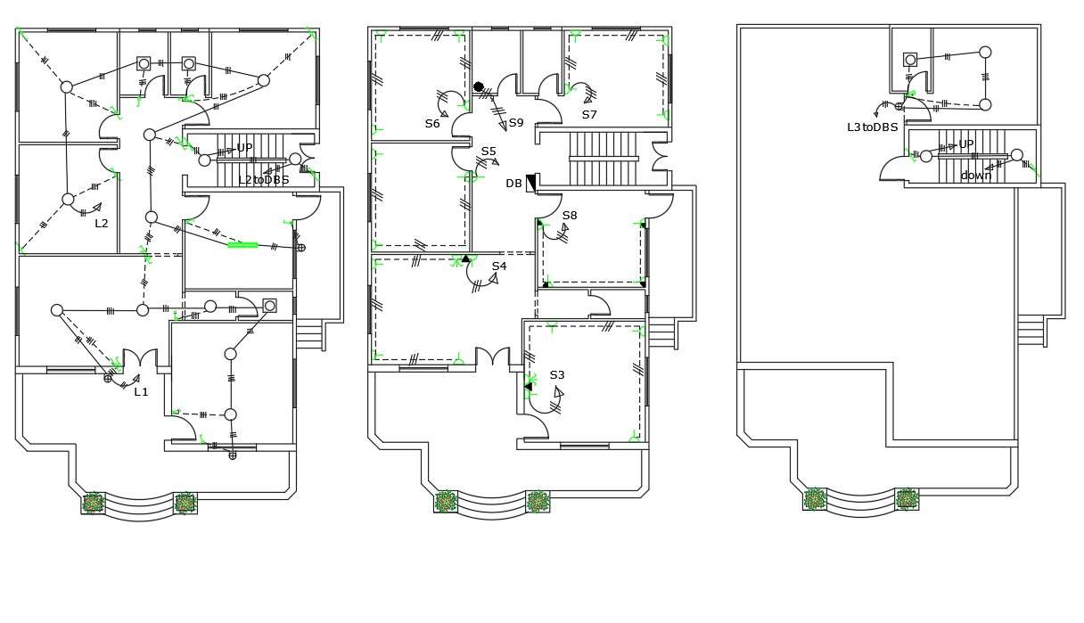 Electrical Layout Plan Of Residential Building Design Dwg File Cadbull