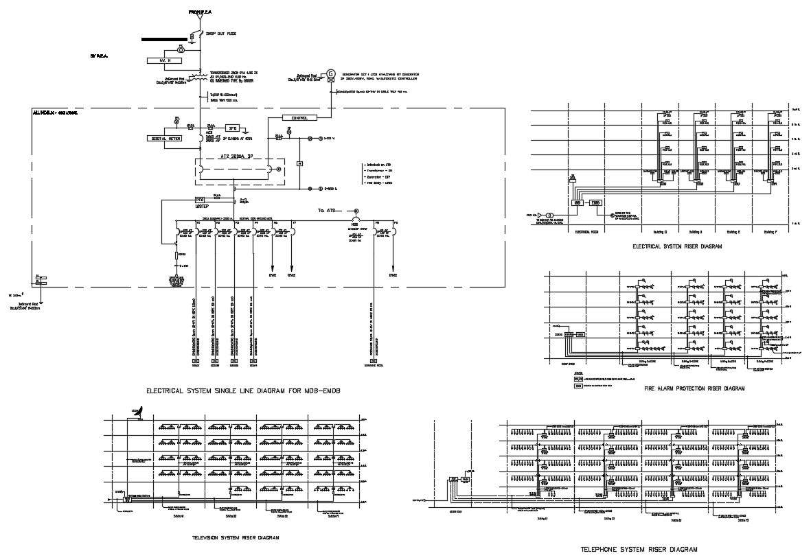 Electrical System in building CAD file download - Cadbull