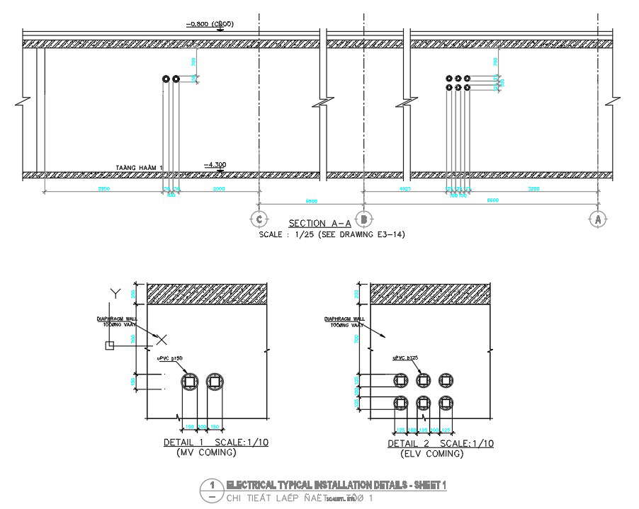 Electrical details - Cadbull